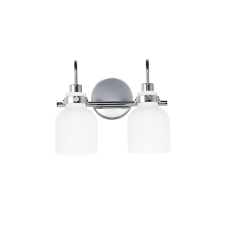 Maxim Lighting Milk 2-Light Bath Vanity, Polished Chrome 12332WTPC